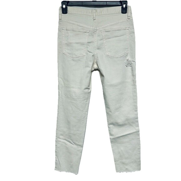 Free People Distressed Jeans Off-White Size 28 Women’s Raw Hem Crop Denim Jeans - Picture 2 of 8